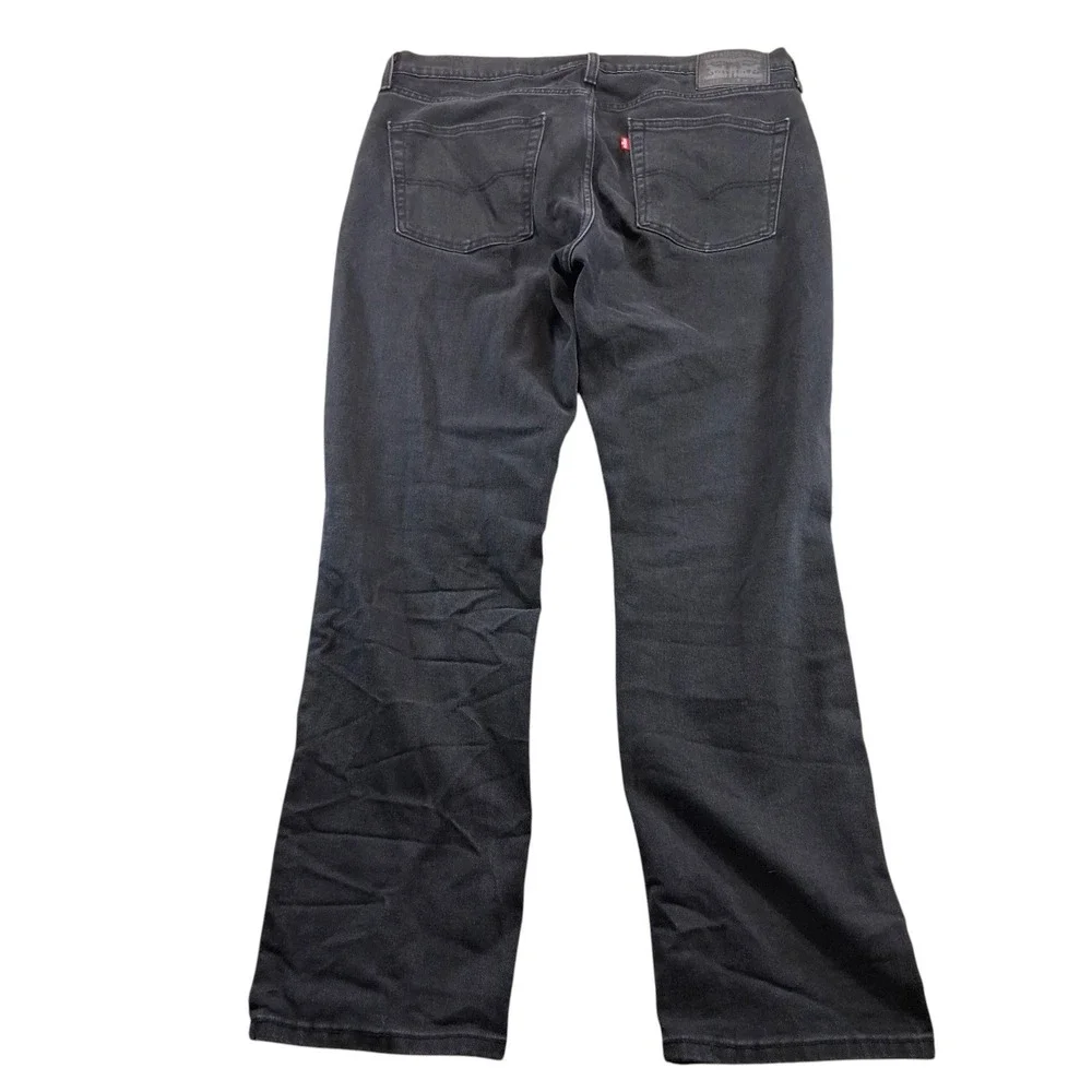 Levi's 514 Straight Fit Jeans Mens 36x30 Black Denim Stretch Casual
